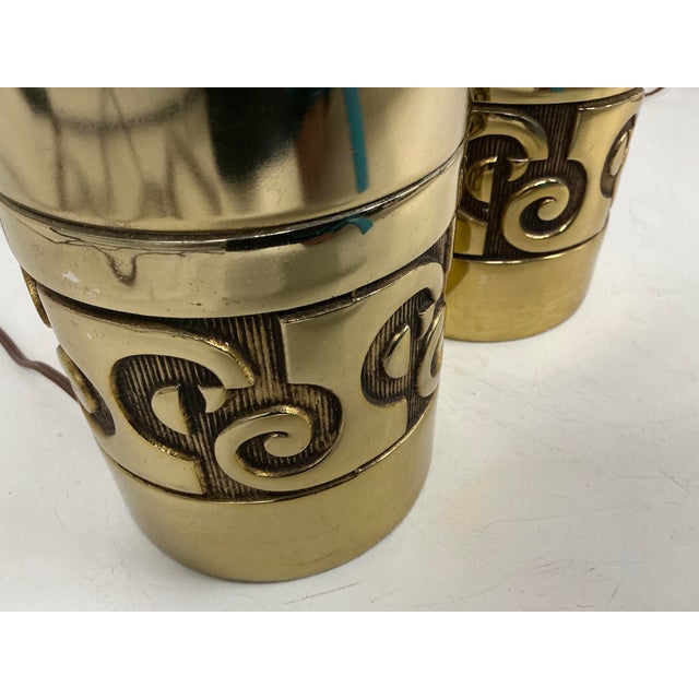 Metal Pair of Modernist Table Lamps by Pierre Cardin for Laurel. For Sale - Image 7 of 12