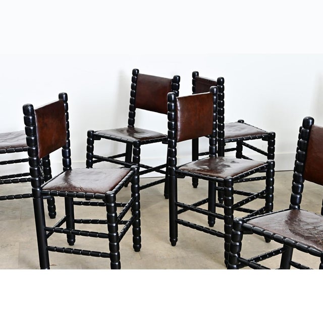 English 19th Century Set of Eight Bobbin Turned Dining Chairs For Sale - Image 12 of 13