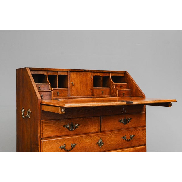 Biedermeier Slant-folding Secretary Desk For Sale - Image 10 of 18