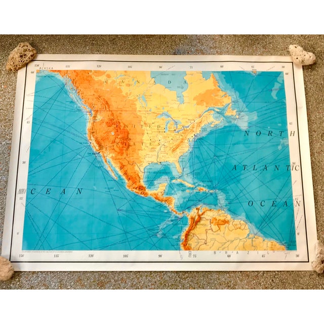 Rare vintage Army Map Service map of North America, part of the 1101 series, Edition 6, printed in June 1954 by the U.S....