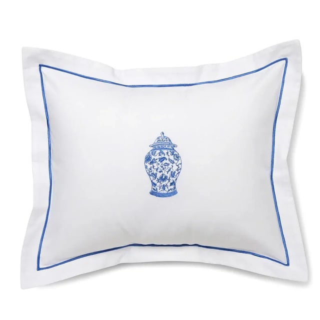 Wide Ginger Jar Boudoir Pillow Cover, Embroidered Chairish