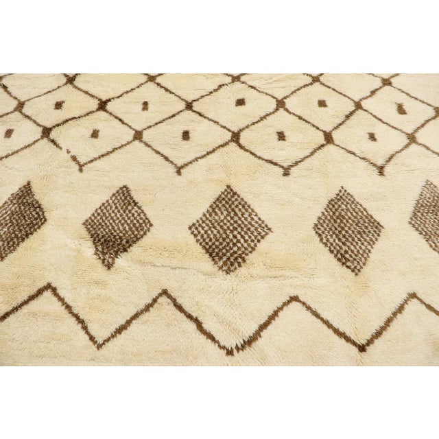 2010s Contemporary Beni Mrirt Moroccan Rug, 11'11 X 13'02 For Sale - Image 5 of 12