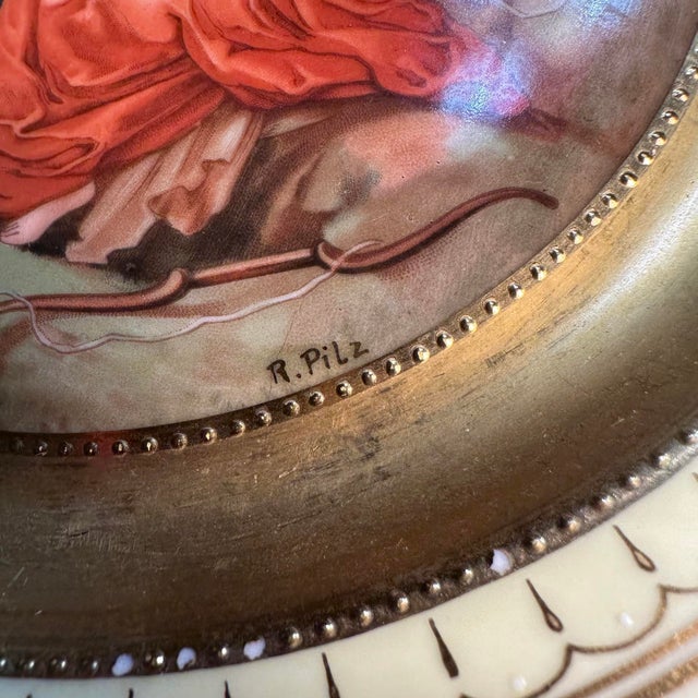 1900 - 1909 1900s Royal Vienna-Style Cabinet Plate Featuring the Myth of Jupiter and Callisto For Sale - Image 5 of 5