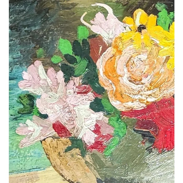 C.A., Composition printanière, 1947, Oil on Cardboard For Sale - Image 6 of 9