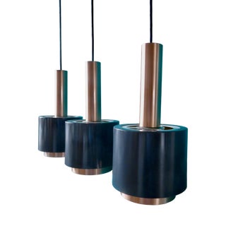 Austrian Pendant Lamps from Doria Leuchten, 1960s, Set of 3 For Sale