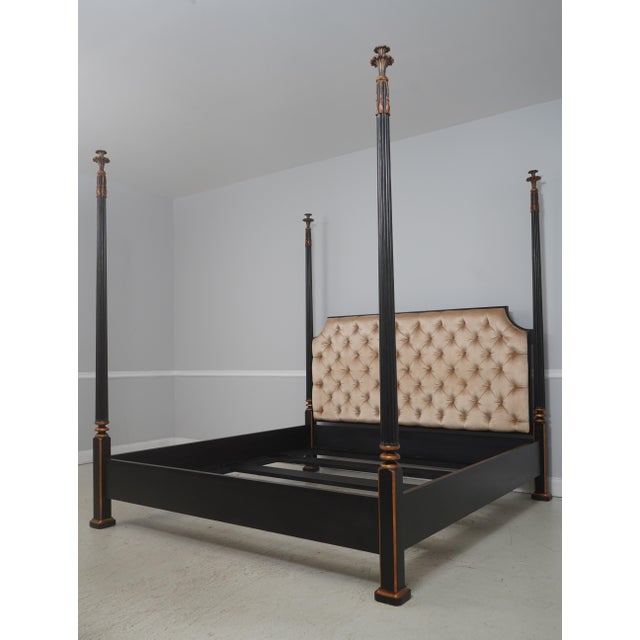 Age: Approx: 25 Years Old Details: Black Finish w. Gold Highlights Ornate Finial Tops High Quality Construction Large...