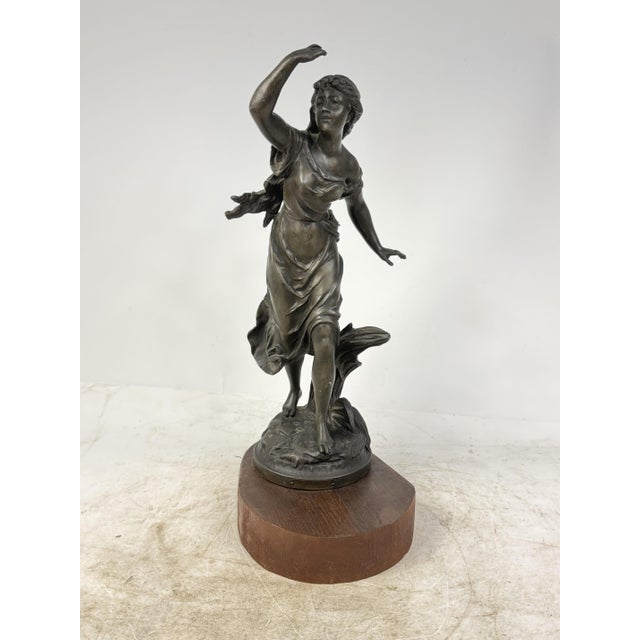 Emile Bruchon, Art Nouveau Sculpture of the Storm (Temporal), Metal For Sale - Image 14 of 14