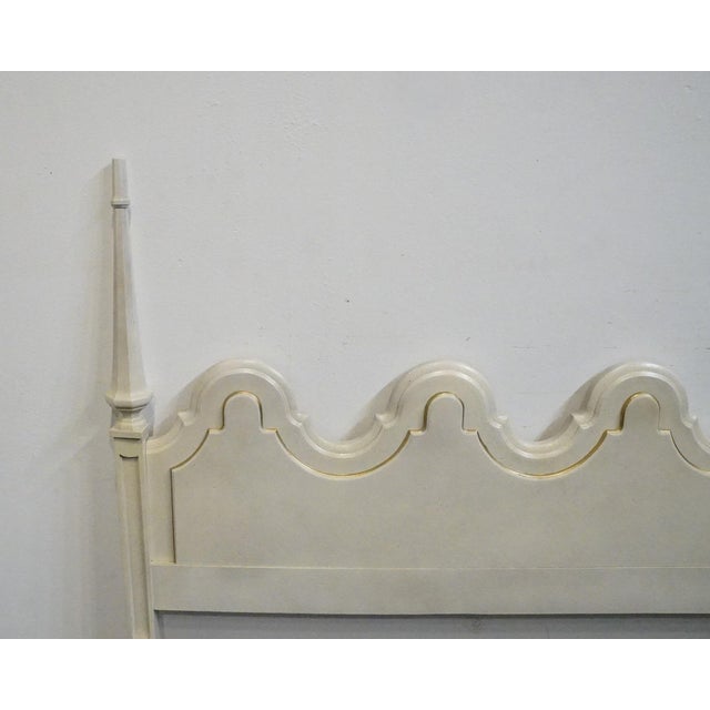 Unique Furniture Italian Mediterranean Style Hollywood Regency King Size Headboard 7176 - Dorado White Finish For Sale - Image 4 of 7