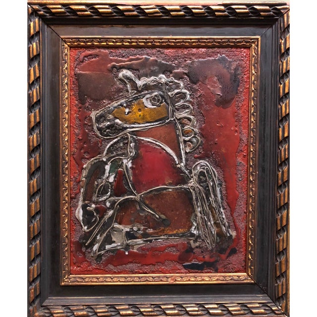 Modern Alexander Raymond Katz, Mixed Media Sculptural Painting "Unicorn" Chicago Jewish Modernist For Sale - Image 3 of 7