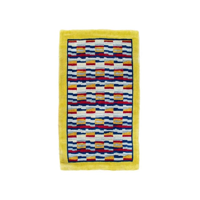 1970s Hand Tufted Geometric Rug, 1970s For Sale - Image 5 of 5