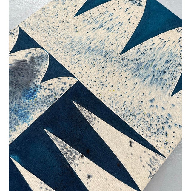 Abstract Ink and Acrylic Painting on Raw Canvas Titled From the Hearts of Stars by Christina Flowers For Sale - Image 3 of 3