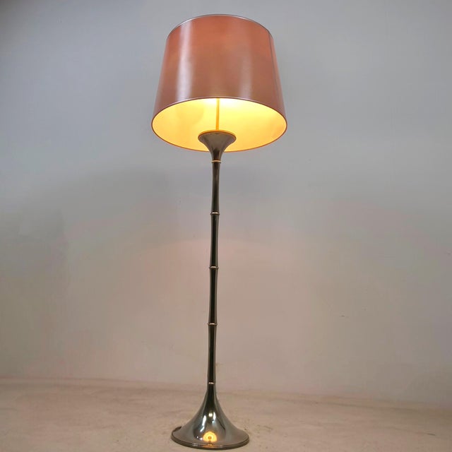 Metal Vintage ML1F Bamboo Floor Light in Chrome by Ingo Maurer for Design M, 1960s For Sale - Image 7 of 7