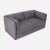 Scandinavian Haga Sofa in Grey Melange For Sale - Image 3 of 6