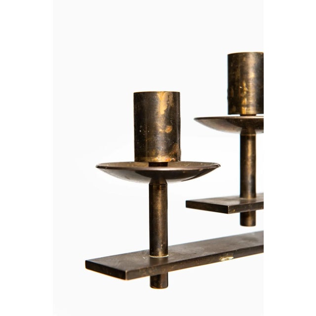 Vintage Brass Candleholder For Sale - Image 6 of 7