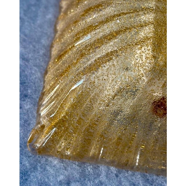Wall Lighting in Murano Glass with Gold Incrustation from Mazzega, Italy, 1970s, Set of 2 For Sale - Image 6 of 9
