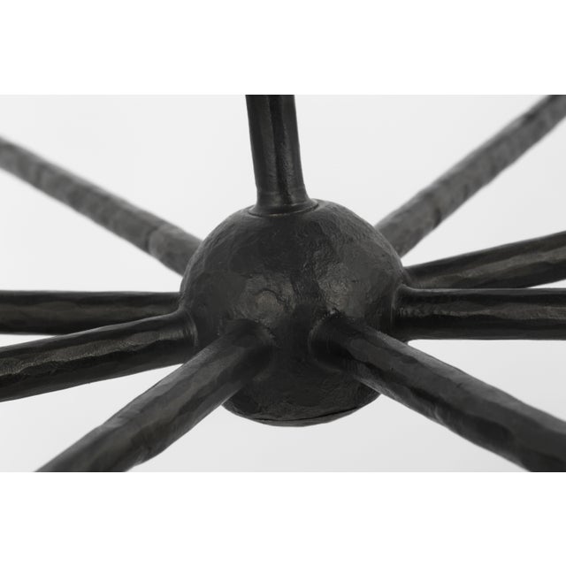 2020s Chapman & Myers for Visual Comfort Signature Rowen X-Large 8-Light Chandelier in Aged Iron For Sale - Image 5 of 7