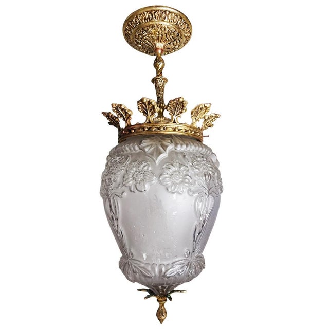 Metal Modernist Ceiling Lamp, 1920s For Sale - Image 7 of 7