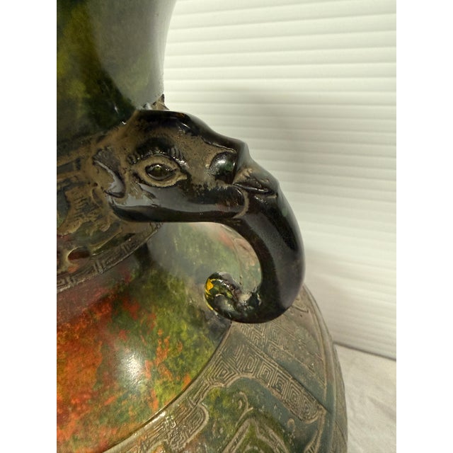 Antique Japanese Bronze Ikebana Vessel For Sale - Image 11 of 14