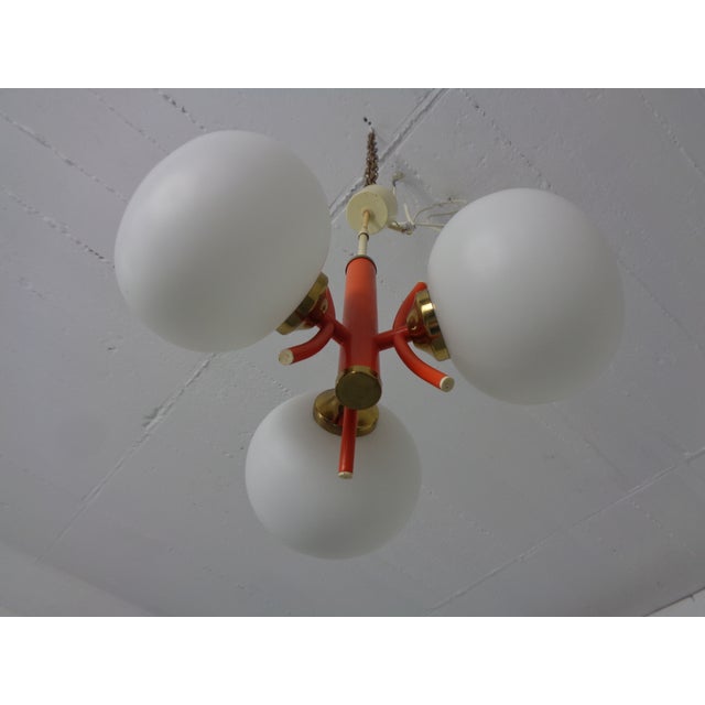 Metal Space Age Sputnik Ceiling Lamps with Glasses by Richard Essig, Germany, 1970s, Set of 2 For Sale - Image 7 of 18