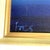 Royal Blue MCM Original Oil Painting Sailboat Harbor Signed Tros Moret Label Vintage Monochromatic 1960s/70s For Sale - Image 8 of 11