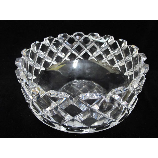 Orrefors Sweden Sofiero 10 1/2" Geometric Cut Crystal Bowl For Sale In Portland, OR - Image 6 of 8