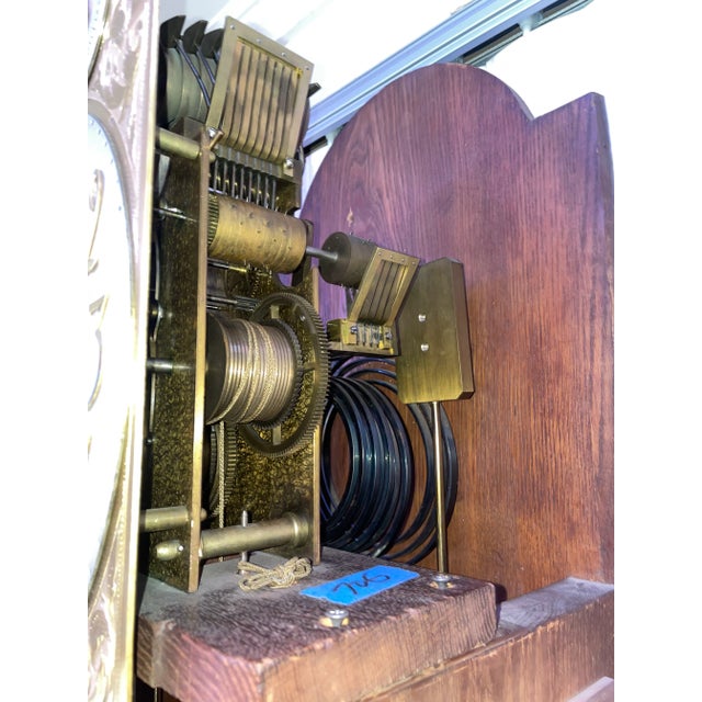 Edwardian 8 Bell 5 Gong Quarter Strike Musical Grandfather Hall Clock For Sale In Los Angeles - Image 6 of 9