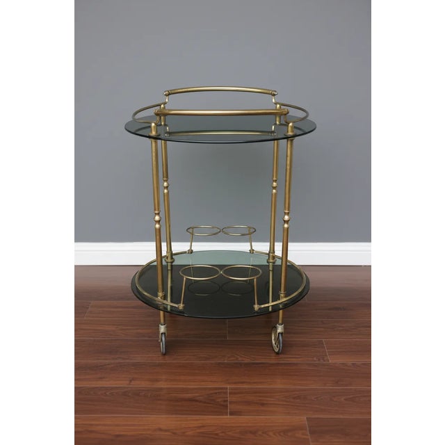 Vintage Brass Serving Trolley, 1970s For Sale - Image 12 of 13
