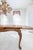 Wood 1970s Custom French Provincial Style Oak Dining Table With Parquet Top & Extensions (116.5”) For Sale - Image 7 of 8