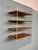 Mid-Century Modern Vintage Scandinavian Wall Bookcase with Oak Shelves, 1960s For Sale - Image 3 of 12