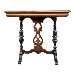 Antique Console Table Art Deco Waterfall Table 1920s Newly Refinished For Sale