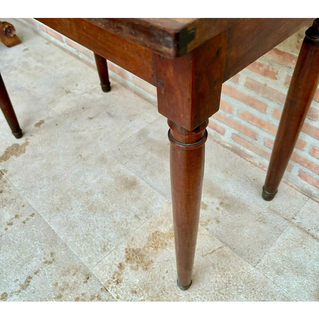 19th Century French Oak Worktable, 1890s For Sale - Image 14 of 18