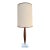 Danish Style Mid Century Walnut and Brass Table Lamp For Sale