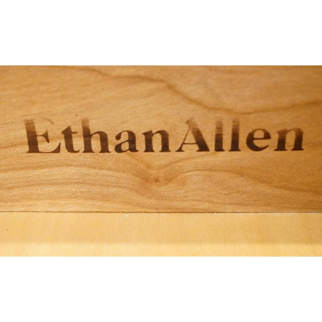 Brown Ethan Allen Country French Collection Solid Birch 36" Drop Leaf Accent End Table 26-8302 For Sale - Image 8 of 18