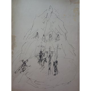 Edouard Goerg, Calvary, Original Drawing For Sale