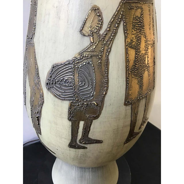 1950s Large Italian Ceramic Lamps - A Pair For Sale - Image 12 of 13