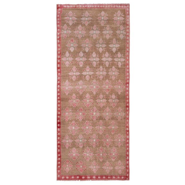 Vintage Floral Turkish Karapinar Rug 4'3" X 10'4" For Sale - Image 13 of 13