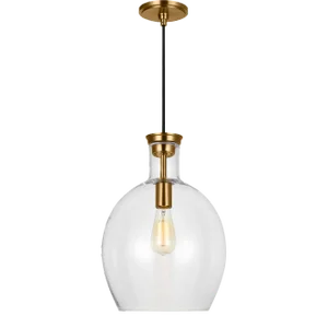 Thomas O'Brien by Visual Comfort Studio Vaso 1-Light Medium Pendant in Burnished Brass