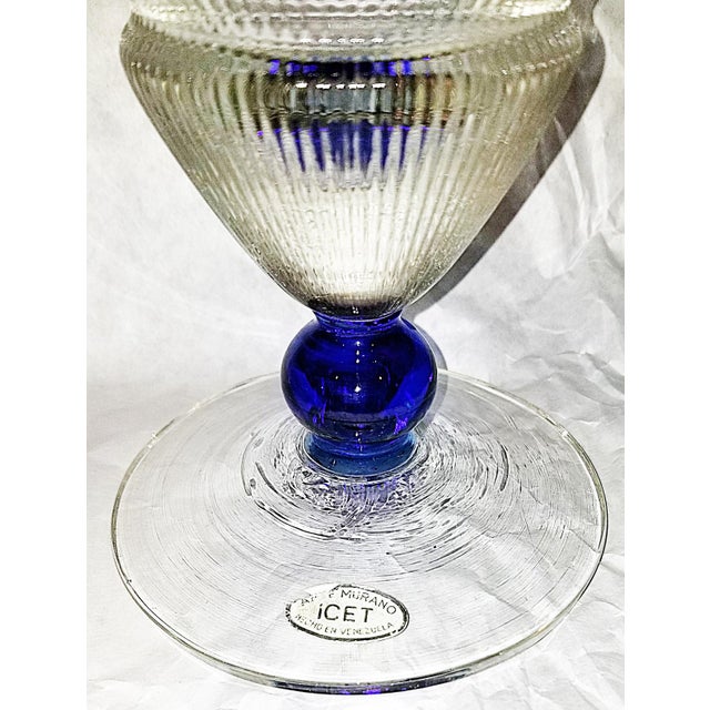 Contemporary 1950s Murano Style Oversized Wine Glass For Sale - Image 3 of 5
