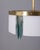 Metal Vintage Blue Glass and Crystal Pendant Light, Italy, 1950s For Sale - Image 7 of 16