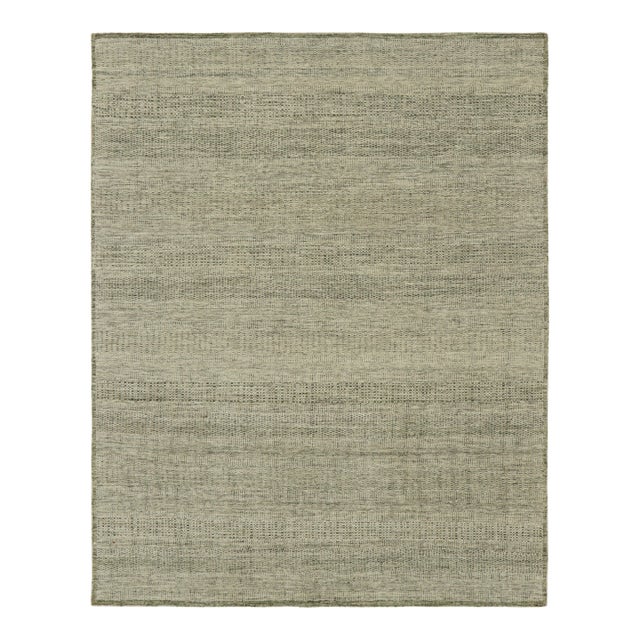 Rug & Kilim’s Contemporary Textural Rug in Tones of Green - 12x16 For Sale
