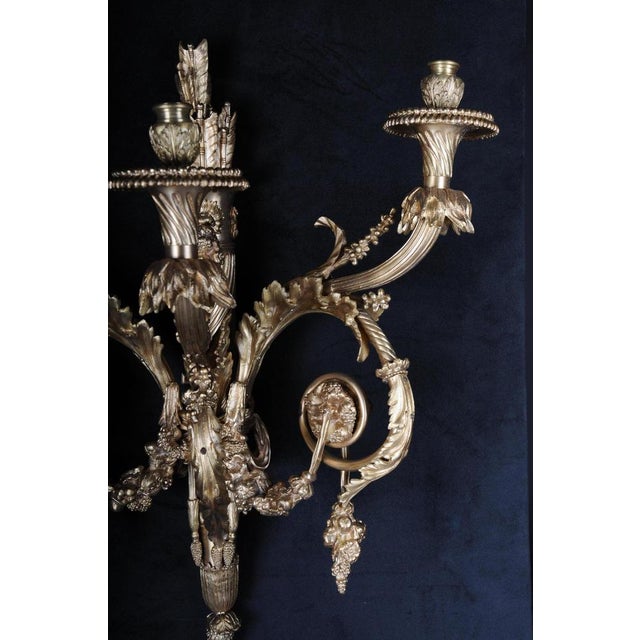 Silver Louis XVI Monumental Bronze Walnut For Sale - Image 8 of 18
