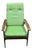 1960s Mid-Century Modern High-Back Avocado Green Vinyl Lounge Chair For Sale