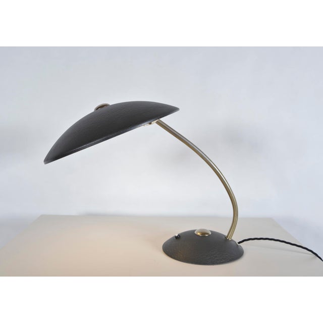 Metal Mid-Century Industrial Grey Desk Light Lamp by Christian Dell for Kaiser Idell / Kaiser Leuchten, Germany, 1960 For Sale - Image 7 of 14