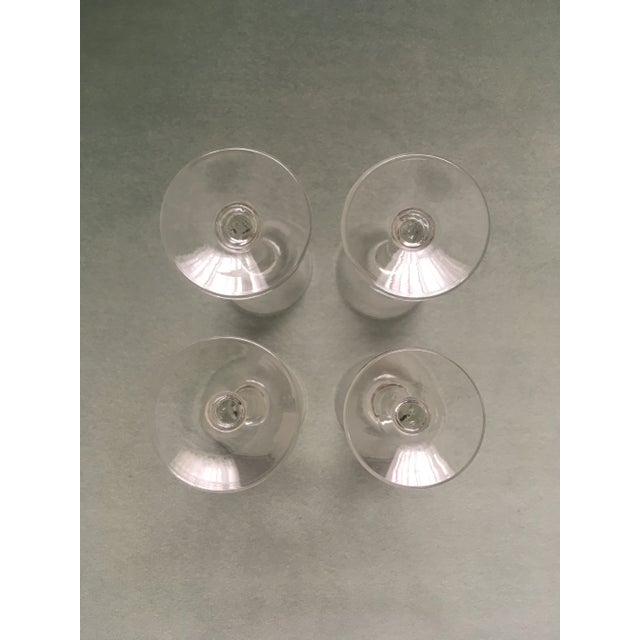 Late 20th Century Floral Frosted Glass Liqueur Glasses- Set of 4 For Sale - Image 11 of 13