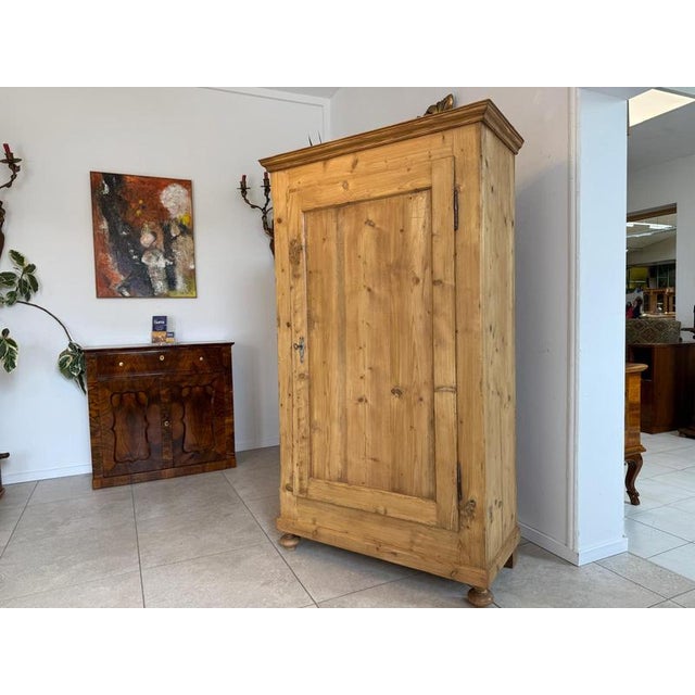Biedermeier Cabinet in Natural Wood For Sale - Image 5 of 11
