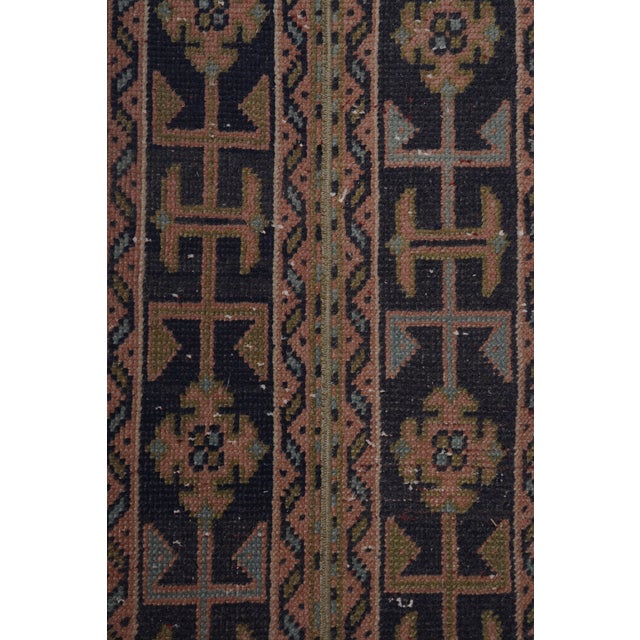1960s Hand-Knotted Anatolian Karapinar Runner - Stair Carpet 1'6'' X 19'8'' For Sale - Image 6 of 11