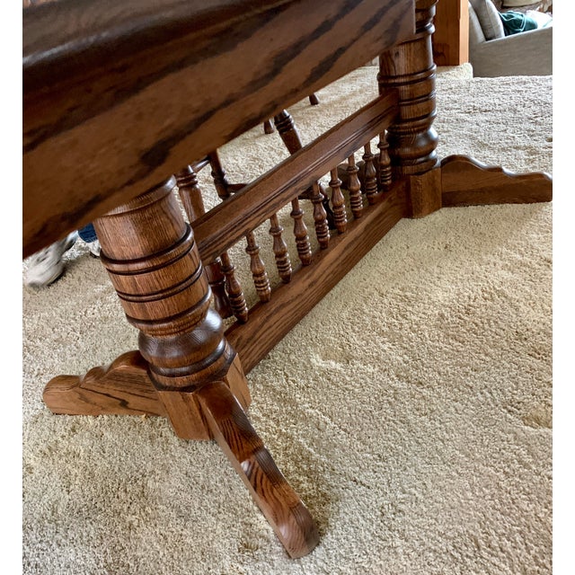 Midcentury Americana Richardson Bros Oak Dining Table & Six Windsor