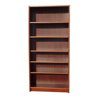 Tall Vintage Danish Modern Rosewood Bookcase Bookshelves Made in Denmark #1 For Sale