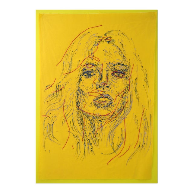 Ant Pearce "Kate #7 #6" 2016 Abstract Mixed Media Portrait For Sale