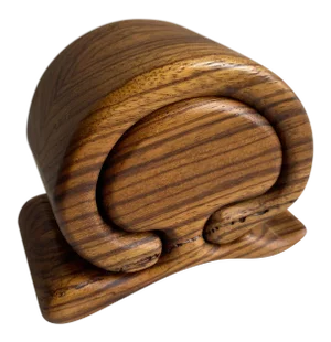 Vintage Richard Rothbard Zebra Wood Puzzle Box, Circa 1970s